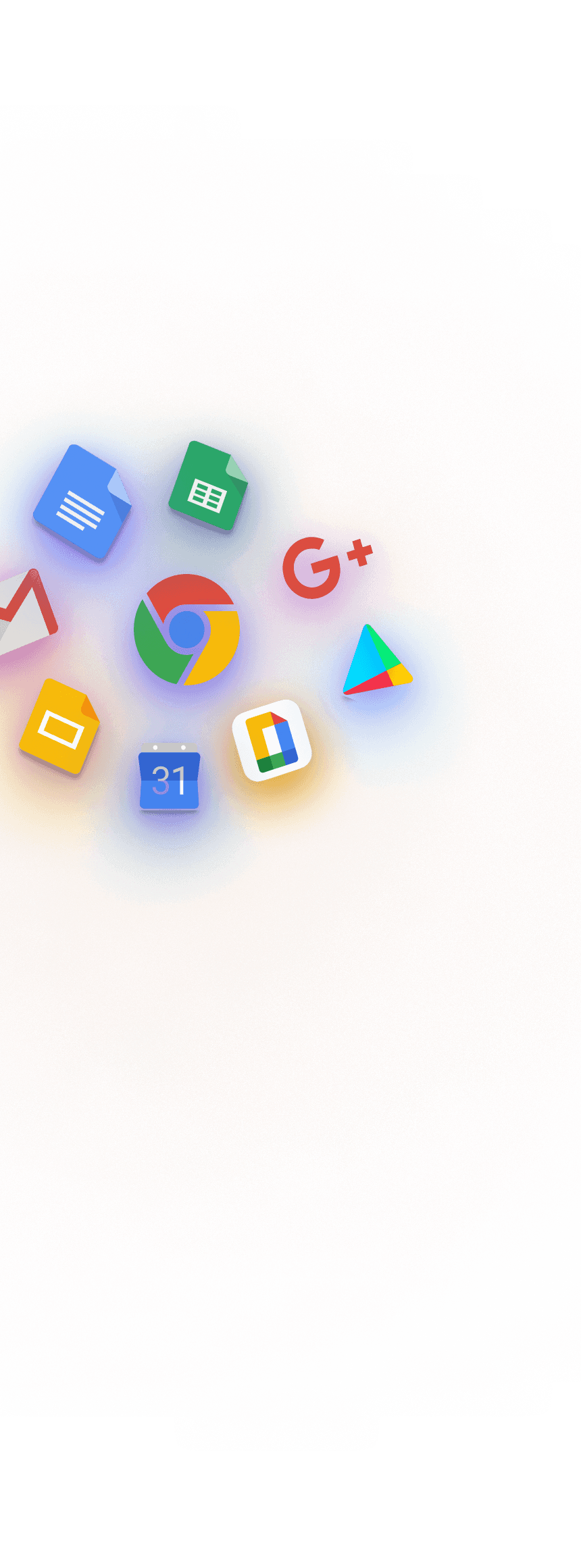 Google Workspace services including Gmail, Drive, Meet, and Cloud Platform